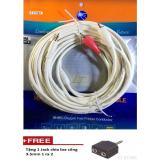 Dây cáp loa jack 3.5mm ra 2 đầu bông sen av dài 10m choseal tặng jack chia loa 3.5 1 ra 2
