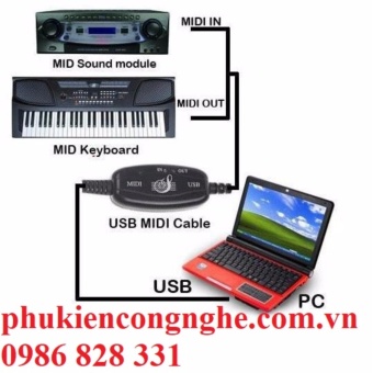 Dây cáp Midi to USB Cable cho Organ giá rẻ  