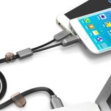 Dây cáp sạc 2 in 1 lightning và micro usb remax same time