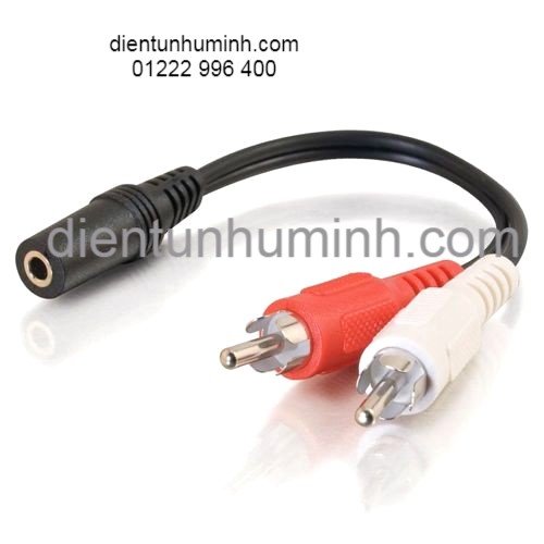 [HCM]Dây Chuyển JACK 3.5mm Cái Sang 2 Đầu Bông Sen Đực
