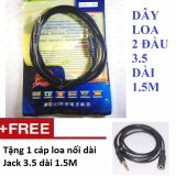 [HCM]Dây loa 2 đầu 3.5 dài 1.5M Tặng Cáp loa nối dài 1.5M