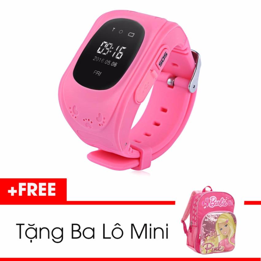 Hình ảnh Đồng Hồ Định Vị Giám Sát Trẻ Em màu Hồng + Ba Lô Mini
