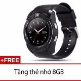 Đồng hồ thông minh có khe sim mặt tròn Smartwatch ZV88 tặng thẻ nhớ 8GB