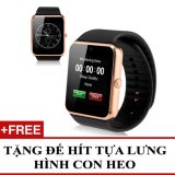 [HCM]Đồng hồ thông minh hỗ trợ sim điện thoại Smartwatch GT08 (vàng đồng)   + Tặng 1 đế hít giá đỡ con heo