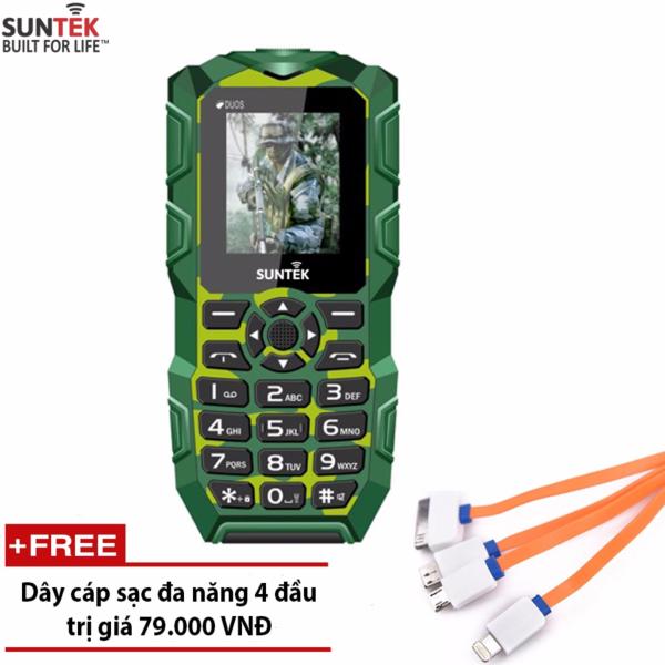 ĐTDĐ Suntek X7 2 SIM chống nước kiêm pin sạc dự phòng 5.000mAh (Rằn ri) - Hàng nhập khẩu + Tặng cáp sạc đa năng