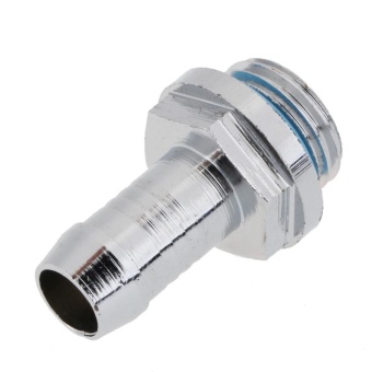 G1/4 Thread Soft Tube Hose Connector for PC Water Cooling System Accessory(Silver)-9mm - intl  