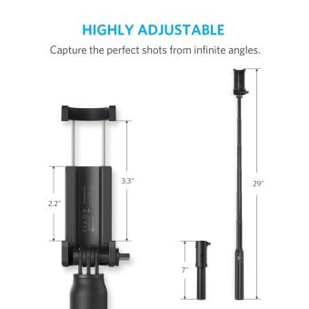 Gậy Chụp ảnh Tự Sướng ANKER Bluetooth Selfie Stick (Đen) June 2018 - 4 Gậy chụp ảnh tự sướng ANKER Bluetooth Selfie Stick (Đen) - 4