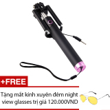 Gậy chụp hình selfie xi sắt Selfie Stick + Tặng mắt kính xuyên đêm night view glasses