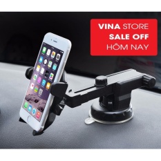 Đánh giá Giá đỡ kẹp điện thoại trên xe hơi kéo gấp thu nhỏ xoay 360 độ màu đen   Tại Vina Store