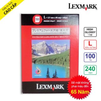 Giấy In Ảnh Cao Cấp Lexmark 1 Mặt Siêu Bóng (High Glossy) L (8.9 x 12.7cm) 240gsm 100 tờ -...