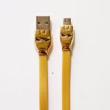 Hoco - dây cáp sạc micro usb u14 - có đèn led - mặt nạ steel man - 1.2m