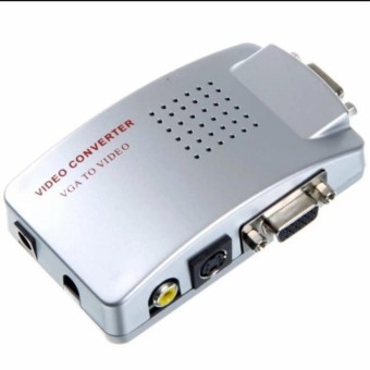 Hộp chuyển đổi tín hiệu từ VGA sang SVIDEO - AV (Trắng)