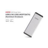 Hộp đựng ổ cứng ssd m.2 chuẩn usb type-c unitek y-3365