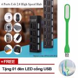 Hub chia cổng usb thành 7 cổng + tặng kèm đèn led cổng usb