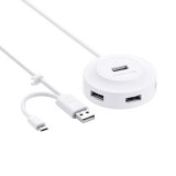 Hub usb 4 cổng 2.0 ugreen + micro usb hỗ trợ otg