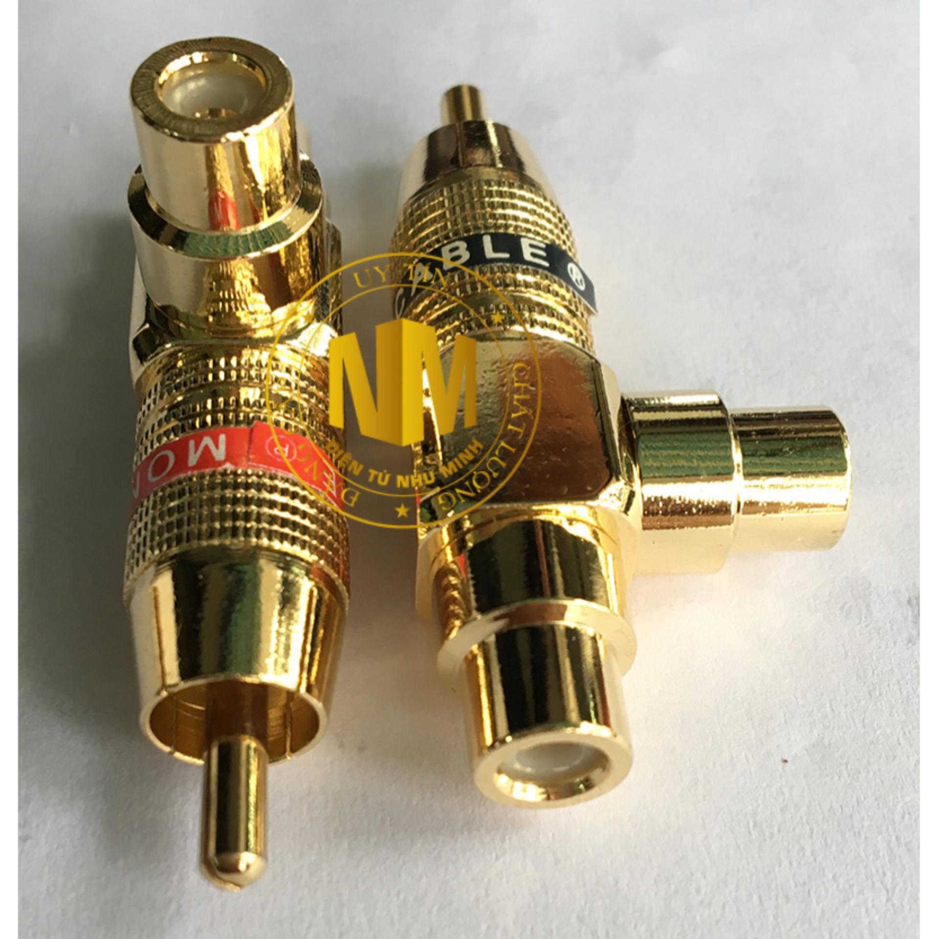[HCM]2 cái jack Chia RCA 1 ra 2 Monster Chữ T ( 1 cặp )