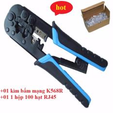 Khuyến mãi mừng xuân 2022 kìm bấm mạng talon 568r + hộp 100 đầu mạng rj45