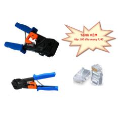Kìm bấm mạng sunkit 868 + hộp 100 đầu mạng rj45