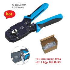 Kìm bấm mạng talon 200a + hộp 100 đầu mạng rj45 giá rẻ