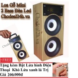 Loa bluetooth bằng gỗ độc đáo 2 bass + tặng bật lửa hình điện thoại