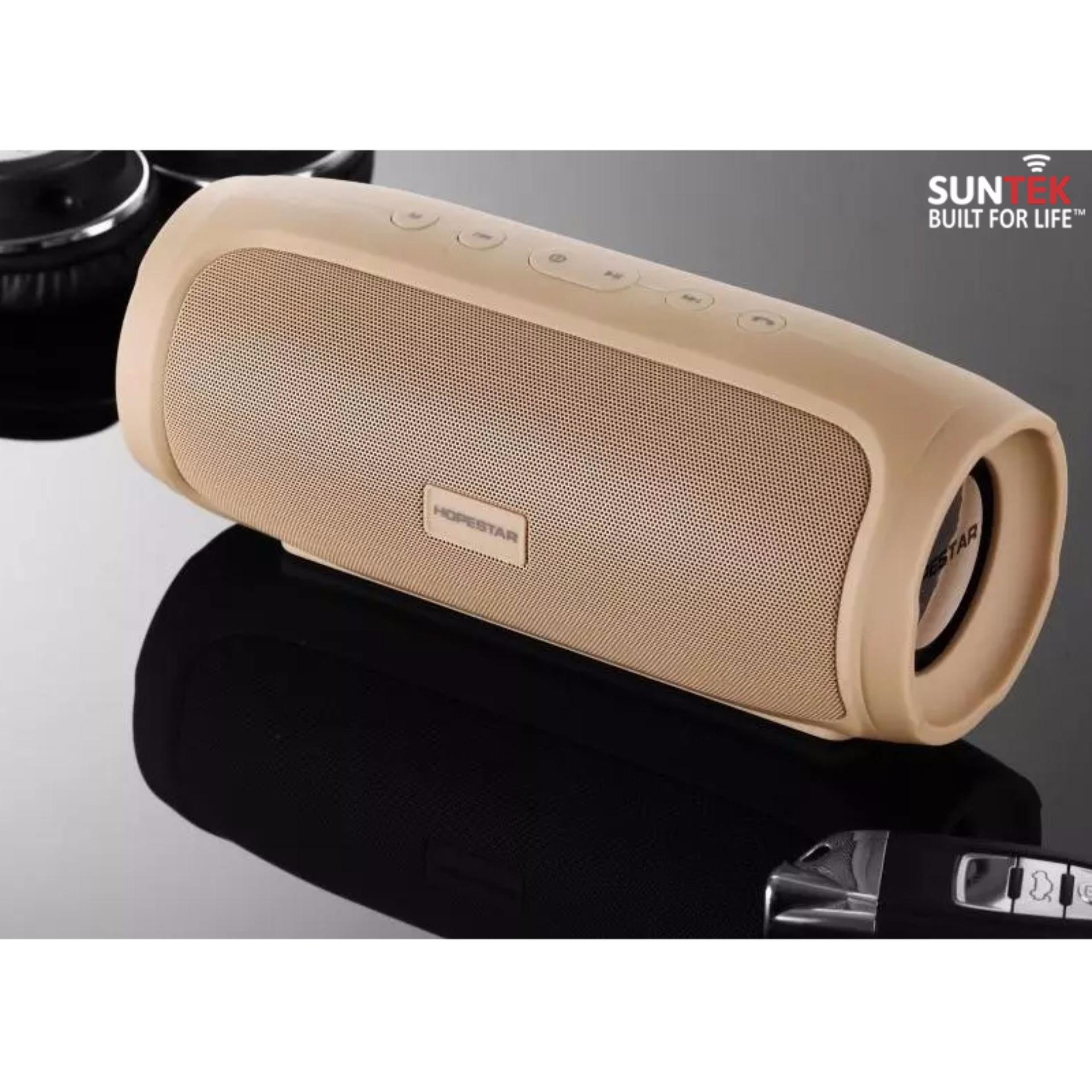 Loa Bluetooth Không Dây SUNTEK H14 kiêm Sạc Dự Phòng Pin 2400mAh (Vàng) - Công suất 8W | 1 Loa Bass trầm ấm & 2 Loa Treble chất lượng cao - Bảo hành Chính hãng 12 tháng