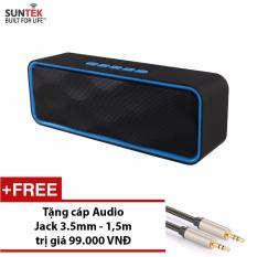 Đánh Giá Loa Bluetooth SUNTEK SC211 (Xanh Đen) + Tặng cáp Audio Jack 3.5mm   Suntek (Hà Nội)