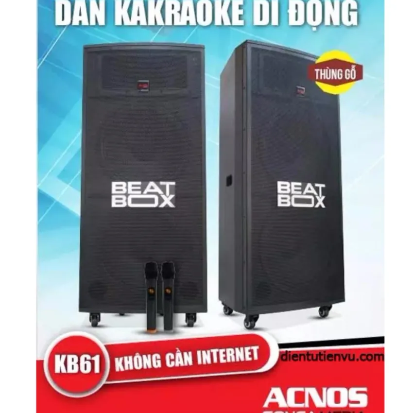 Loa kéo tích hợp đầu Karaoke Wifi Acnos Beatbox KB61 (Ảnh 12)