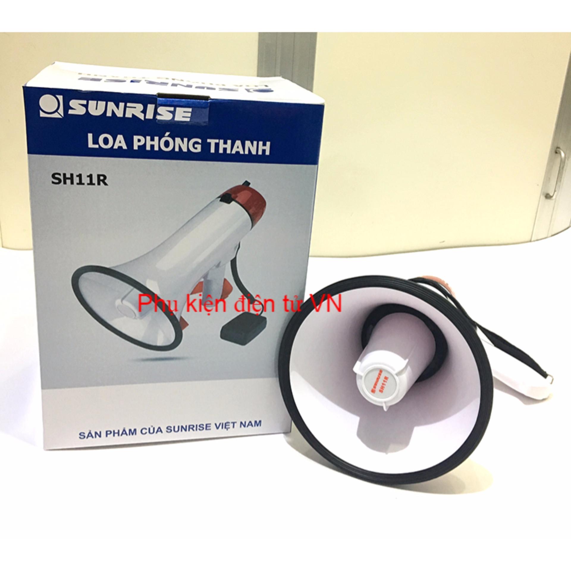 Loa phóng thanh cầm tay 25w sunrise sh11r có thu âm và pin sạc