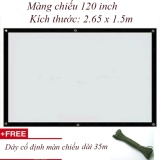 Màn hình treo tường 120 inch cho quán cafe, gia đình chất liệu PVE + dây cố định 35m