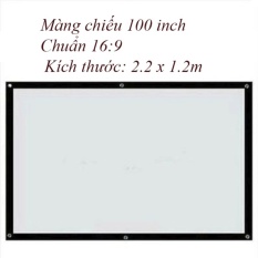 Màn chiếu treo tường, dán tường 100 inch - kích thước: 2.2m x 1.25m