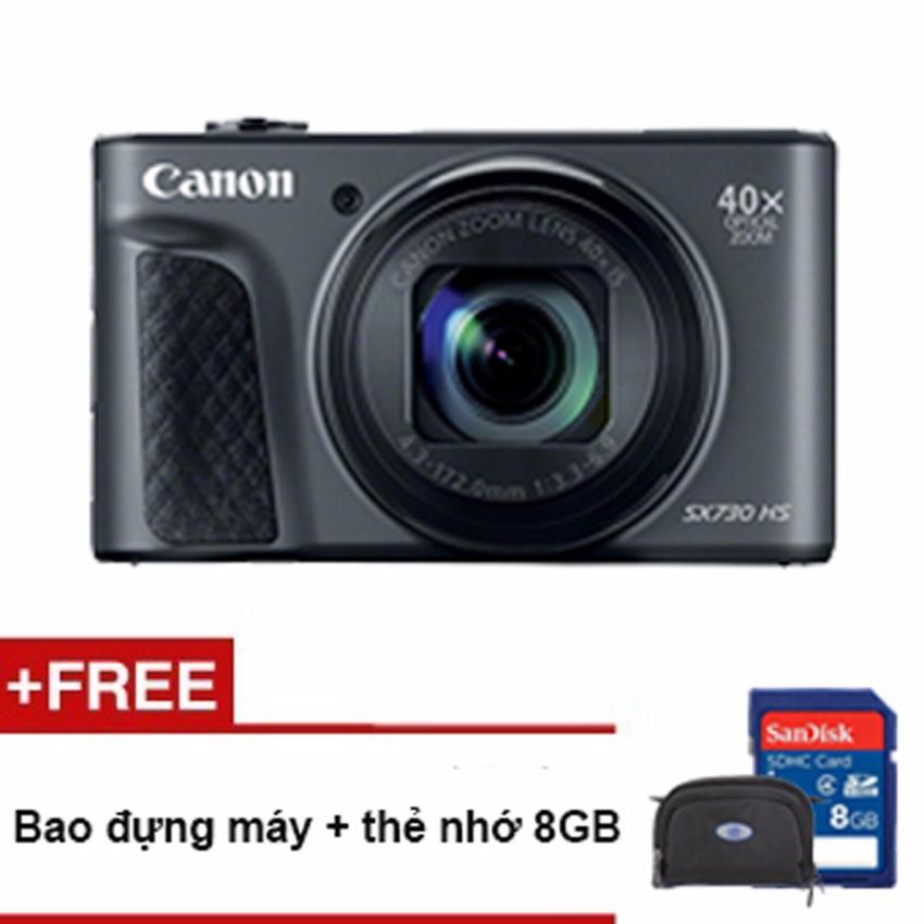 Máy ảnh kts canon powershot sx730 hs 20.3mp, zoom quang 40x - tặng thẻ nhớ sd 8gb, bao đựng máy