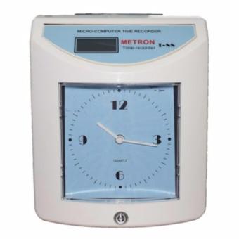 Máy chấm công đồng hồ thẻ giấy với linh kiện cao cấp nhất T88 (màu trắng xanh)  