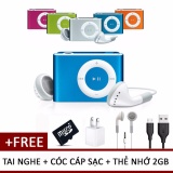 Máy nghe nhạc MP3 ipod mini (giao ngẫu nhiên) + Cóc cáp sạc + Tai nghe + Tặng thẻ nhớ 2Gb