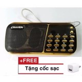[HCM]Máy nghe nhạc thẻ nhớFM radio Craven CR-853( tặng adapter sạc)