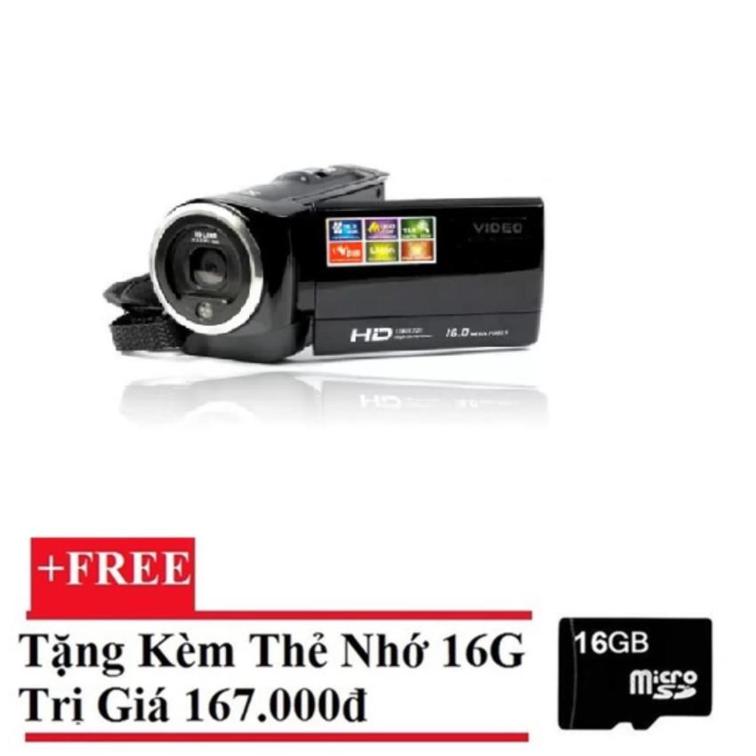 Máy quay phim cầm tay ELITEK HD Digital Video Zoom 16X + Tặng kèm thẻ nhớ 16GB  