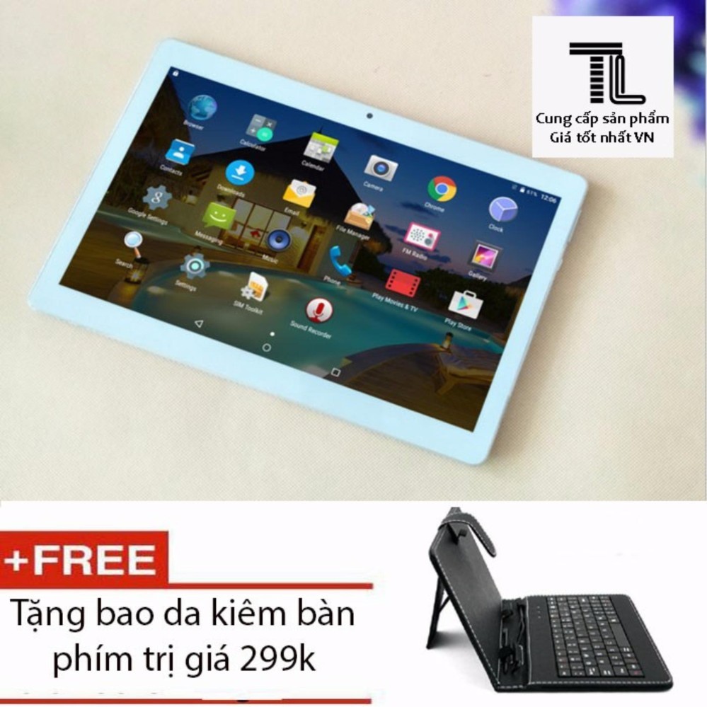 Online mall máy tính bảng tablet 10.1 inch ram 4gb mtk cortex a7 1.6ghz 6592 dual sim 3g + tặng bao da