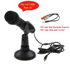 Mic mini hát Karaoke LX-M30 Tặng cáp chia míc và loa