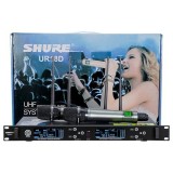 [Trả góp 0%]Bộ 02 Micro không dây cao cấp SHURE UR-18D - Chỉnh tần số chống hú rít