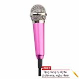 Micro mini liền tai hát karaoke trên điện thoại và máy tính bảng (Hồng)+Tặng kèm dụng cụ soi tai có đèn trị giá 50 ngàn đồng