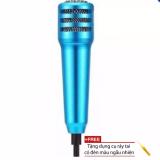 Micro mini liền tai hát karaoke trên điện thoại và máy tính bảng (Xanh)+Tặng kèm dụng cụ soi tai có đèn trị giá 50 ngàn đồng