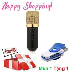 Micro mk-f400tl thu âm/karaoke kết hợp sound card 2 trong 1 tặng kèm đầu đọc thẻ xoay all in one sr7