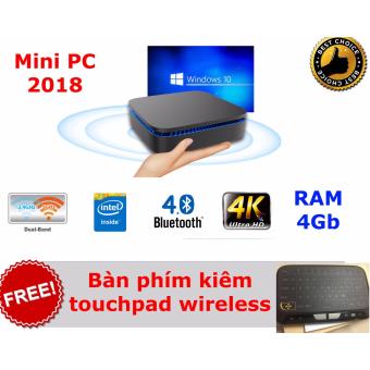 Mini PC Ak1 Intel J3455 - Ram 4Gb - Bluetooth - Dual Wifi + Bàn phím không dây mini  