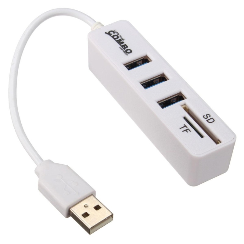 Bảng giá Mini USB Combo Multi USB Hub 2.0 3 Ports + Card Reader Portable Hub USB Splitter All In One For SD/TF For Computer Accessories - intl Phong Vũ