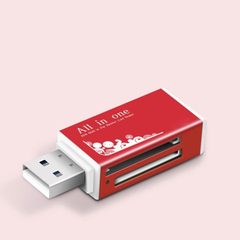 Bảng giá Moonar New USB 2.0 All in 1 Multi Memory Card Reader for Micro SD SDHC TF M2 MMC MS PRO ( Red ) - intl Phong Vũ