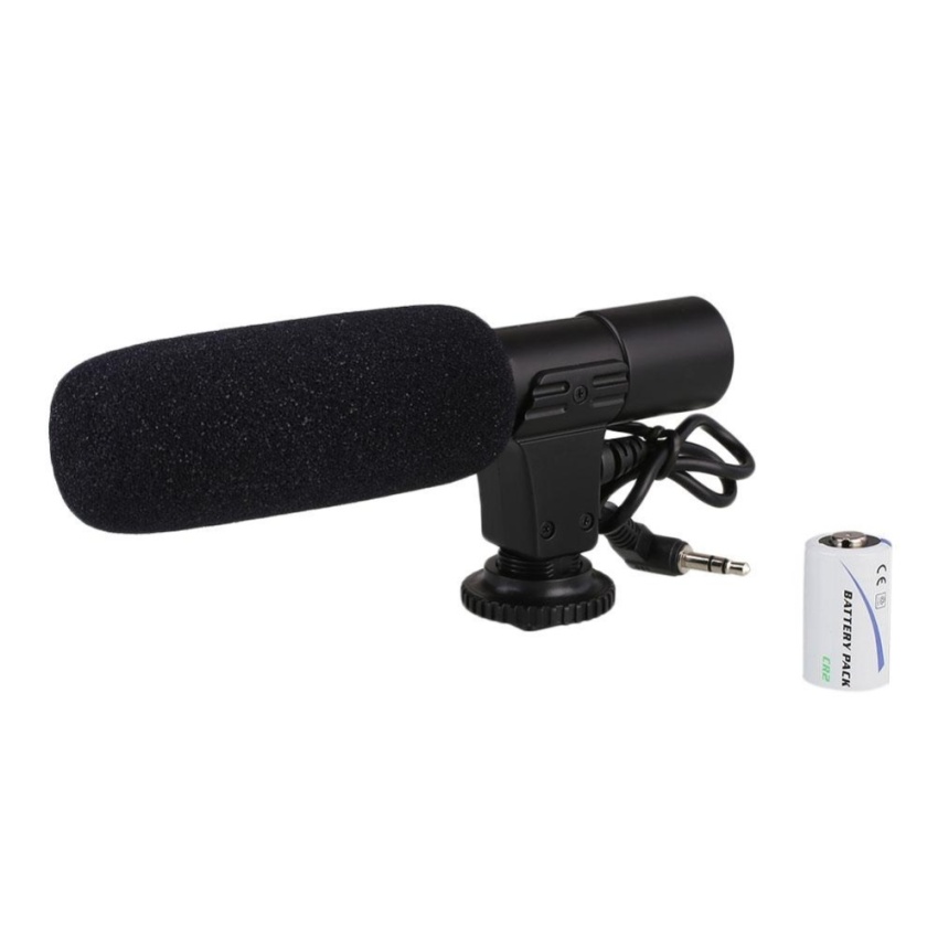 Hình ảnh On-Camera Video Shotgun Stereo Recording Microphone Mic For DSLR Camera - intl