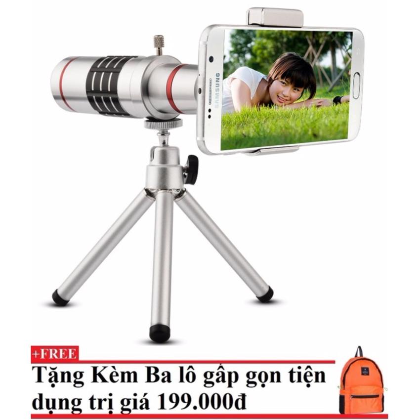 Ống kính Tele zoom 18x cho mọi Smartphone + Tặng kèm balo du lịch gấp gọn