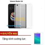 Ốp dẻo sillicon cho Xiaomi Redmi 5A, tặng kính cường lực