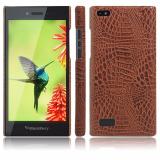 Ốp lưng blackberry leap vân cá sấu màu nâu