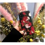 Ốp lưng cho iphone 6s họa tiết hoa hồng red white, chất liệu nhựa cứng
