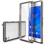 Ốp lưng cho Sony Xperia Z3 - Ringke Fusion Smoke